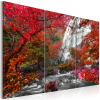 Artgeist Vászonkép - Beautiful Waterfall: Autumnal Forest 120x80