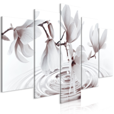 Artgeist Vászonkép - Magnolias over Water (5 Parts) Wide Grey 100x50 grafika, keretezett kép