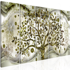 Artgeist Vászonkép - Tree and Waves (5 Parts) Green 200x80 grafika, keretezett kép