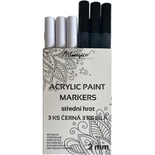 Artmagico akrylový popisovač sada černá a bílá 2-3 mm filctoll, marker