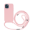 Artwizz Apple iPhone 12/12 Pro Nyakba akasztható tok - Rózsaszín