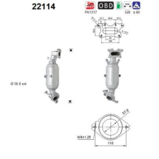 AS katalizátor AS 22114 autóalkatrész