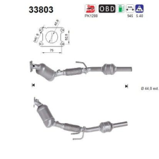 AS katalizátor AS 33803 autóalkatrész