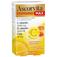 ASCORVITA IMMUNO MAX BEVONT TABLETTA 60X vitamin és táplálékkiegészítő