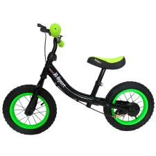 Asheb R-Sport kétkerekű futóbicikli gyerekeknek, fékkel és felfújható kerékkel - zöld lábbal hajtható járgány