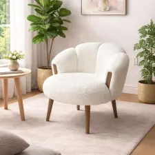 ASIR Stílusos fotel Stella 102 cm fehér bútor