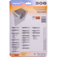 Aspico 506 5 db papír porzsák Menalux 1803, Zanussi ZAN3300 ZAN3310 kompatibilis porzsák