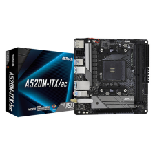 Asrock Alaplap AM4 A520M-ITX/AC AMD A520, mITX alaplap