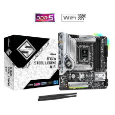 Asrock Alaplap S1700 B760M STEEL LEGEND WIFI INTEL B760, mATX alaplap