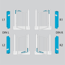 Assa Abloy AA kült. vert. kapucsukó, bal, fekete zár és alkatrészei