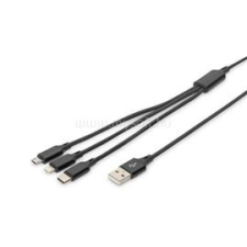 Assmann Digitus AK-300160-010-S USB-A átalakító kábel 1m Fekete (AK-300160-010-S) kábel és adapter
