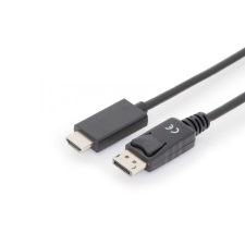 Assmann DisplayPort adapter cable, DP - HDMI type A kábel és adapter