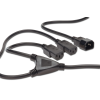Assmann power cord splitter cable, c14 - 2x c13 1,7m black ak-440400-017-s