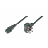 Assmann Power Cord, UK plug, 90° angled - C13 1,8m Black AK-440107-018-S