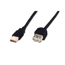Assmann USB 2.0 extension cable, type A 5m Black kábel és adapter