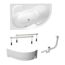  Asszimetrikus kád Laguna Fortuna Plus 160x100 cm akrilát bal SIKOFO1600LANP kád, zuhanykabin