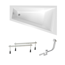 Asszimetrikus kád Laguna Idea Plus 160x100 cm akrilát jobb SIKOID1600PAPN kád, zuhanykabin