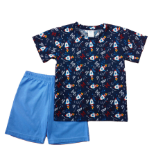 Asti 2 részes kisfiú nyári szett űrhajós mintával babaruha szett