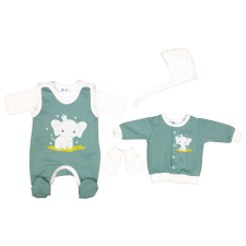 Asti 5 részes belül bolyhos kisfiú baba szett Elefánt mintával babaruha szett