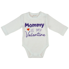 Asti “Mommy is my Valentine” feliratos valentin napi baba body fehér kombidressz, body