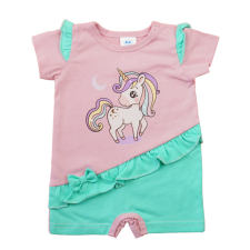 Asti A Rövid ujjú kislány baba napozó - unikornis mintával kombidressz, body
