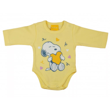 Asti ABR Hosszú ujjú pamut body - Sárga - Snoopy (80) kombidressz, body