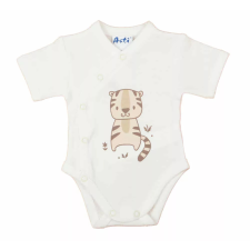Asti ABR Rövid ujjú átlapolós pamut body - Fehér - Tigris (44) kombidressz, body