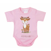 Asti ABR Rövid ujjú pamut body - Rózsaszín - Őzike (68)