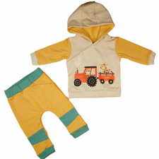Asti Belül bolyhos fiú szabadidő szett traktoros mintával babaruha szett