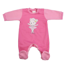 Asti Belül bolyhos hosszú ujjú kislány rugdalózó Balerina mintával rugdalózó