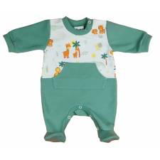 Asti Belül bolyhos hosszú ujjú rugdalózó Szafaris mintával rugdalózó