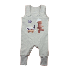 Asti Belül bolyhos ujjatlan baba rugdalózó – állatos mintával, 2 az 1-ben méret rugdalózó