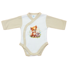 Asti Elöl patentos hosszú ujjú baba body Erdő állatai mintával kombidressz, body