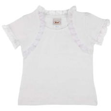 Asti Fehér fodros lányka alkalmi felső