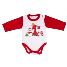Asti Hosszú ujjú baba body karácsonyi mintával kombidressz, body
