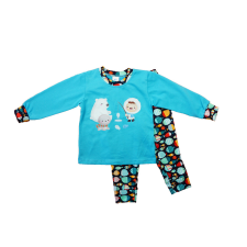 Asti Hosszú ujjú fiú pizsama -Halas mintával gyerek hálóing, pizsama