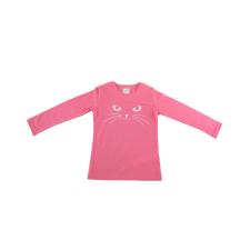 Asti Hosszú ujjú kislány póló cuki Cica mintával gyerek atléta, trikó