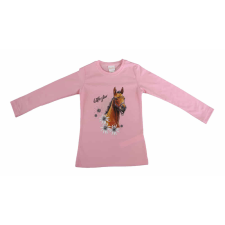 Asti Hosszú ujjú kislány póló cuki Lovas mintával gyerek atléta, trikó