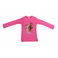 Asti Hosszú ujjú kislány póló cuki Lovas mintával gyerek póló