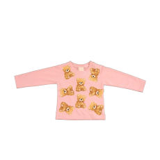 Asti Hosszú ujjú kislány póló cuki Macis mintával
