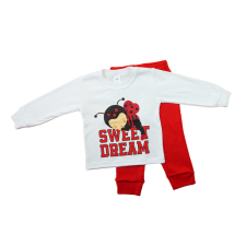 Asti Hosszú ujjú lányka pizsama - Katica mintával gyerek hálóing, pizsama