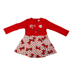 Asti Hosszú ujjú lányka ruha, kisegér mintával