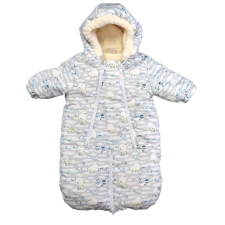 Asti Mintás vízlepergetős, kapucnis bélelt bébizsák, overál babakabát, overál, bundazsák