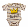 Asti Rövid ujjú dupla patentos " Big Boss" feliratú baba body