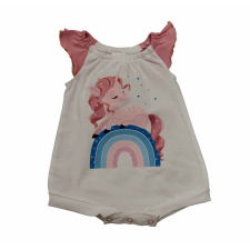 Asti Rövid ujjú kislány baba napozó Unikornis mintával kombidressz, body