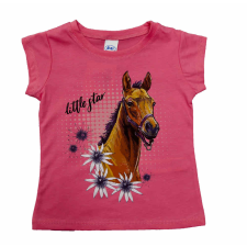 Asti Rövid ujjú lány póló Lovas mintával gyerek atléta, trikó