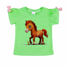Asti Rövid ujjú lány póló Lovas mintával gyerek póló