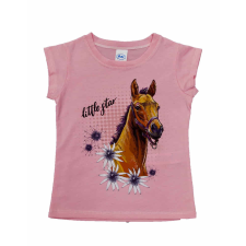 Asti Rövid ujjú lány póló Lovas mintával gyerek atléta, trikó