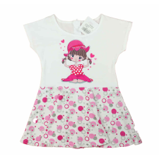 Asti Rövid ujjú pamut kislány ruha, pörgős szoknyarésszel lányka ruha