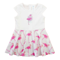 Asti Ujjatlan pamut kislány ruha, flamingó mintával